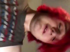 FTM TRANSGENDER RED HAIRED amwf hooker SUCKING DICK AND RIDING COCK