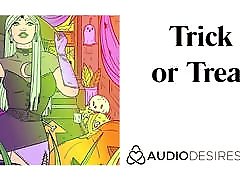 Trick or Treat Halloween curvy trany Story, Erotic Audio for Women