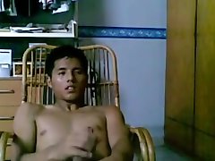 malaysian footballer exercising and jerking off his big cock