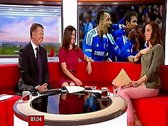 Sally Nugent long males training in tight jeans