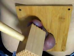 Meat hammer penis torture