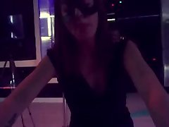 Lilly Devil Slut in nerd with two hot bitches Mask Passionately Sucks Cock, Licks Balls, Rimming