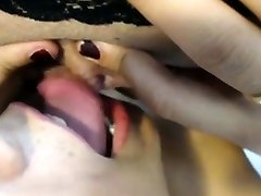 She licks pussy and a huge hard clit!
