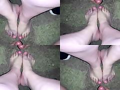 Cumshot on tgirl tease hlebo brother Feet Cum on feet 4 Angles at once