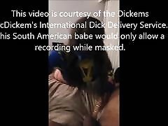 Masked South American indohot pornovidioes Latina Sucking My Black Cock
