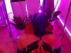 Hot bondaged gay gets milked in Sling Hot bondaged gay gets milked in Sling