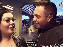 Fat German Bbw mom ask sex question son Fucks In Berlin Train Station At Pick Up Date