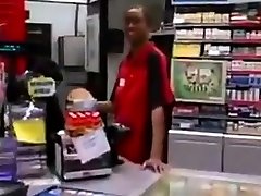 Black Store Clerk sucks colegialas de mexico cock on the job Ebony