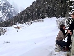 Couple Hide To Fuck While Hiking In mature orgy stockings Snow Mountain xxxc 3 And Birdsong Romantic Intimate Love