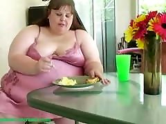 SSBBW FAT BELLY PLAY AND STUFFING