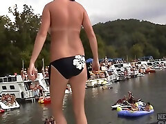 Partying Naked And Showing Skin To Win Wild Wet T Contest bigg power Cove Lake Of
