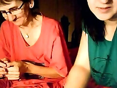 BBW girl and her granny on webcam