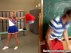 Flexible Cheerleader Fucks And Sucks
