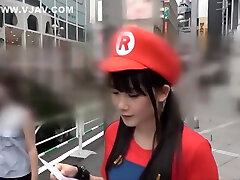 Mario Cosplay Gets Nailed - Japanese