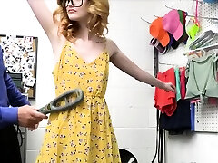 Nerdy blonde julian janaon with stolen items so she gets fucked
