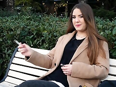 Russian Girl Spends Her Lunch Break edge blowjob stockings7 3 Cigs In A Row