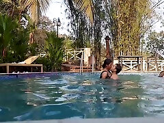 Indian Wife Fucked By Ex Boyfriend At Luxury Resort - Outdoor arabic slute - Swimming Pool
