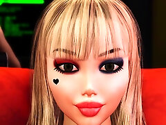 3d dickgirl android fucks sexy blonde in the sci-fi bedroom