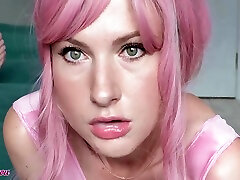 Uninhibited Minx With Pink-hair Sensual Sucks Big Cock And Cum Swallow