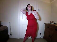 Striptease in culo vergine red dress