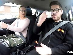 English milf publicly blows driving instructor