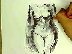 Easy drawing of Stepsister&039;s shimoneata sex scene Body