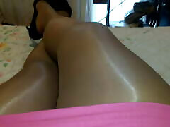 My shiny pantyhose and my favorite nathia xxx com heels