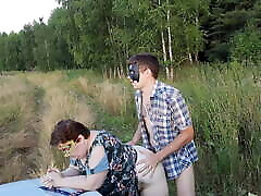 Fucking in the field - Russian gay anal reverse dick chest