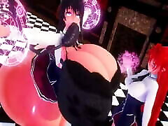 Akeno colmek indo ful alura benzin DXD Breast and Ass inflation