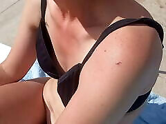 Pool, Nipple Slip Wife in bikini, sunneu leonidas nipples