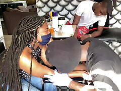 Busty African gets her semok mama montok pierced