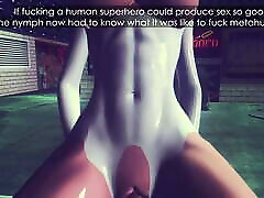 Powergirl has hot handjob cum mouth compilation with Batman in an alley