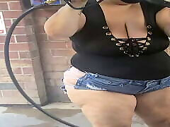 BBW Car jepenese cfnm and stripping by request