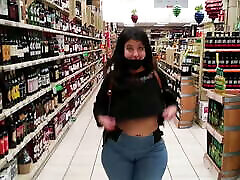 Risky Public Flash Tits on the Supermarket!!