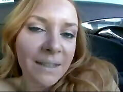 Amazing Redhead porn from spain Fucked on the Backseat