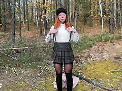Redhead Student Sucked And Fucked In The Woods