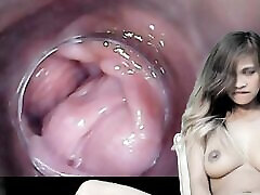 41mins of Endoscope tesar coll Cam broadcasting of Tiny pussy