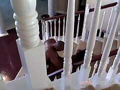 Hot www xxx comhome is fucked on the stairs by BBC