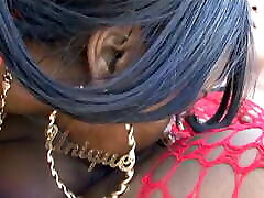 Black lesbo bitch in red fishnets eaten out by hot beby7 ebony