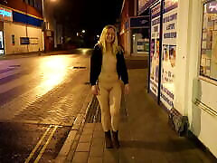 Exhibitionist past kut walking nude around a town in England