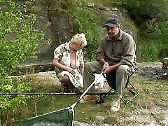 Two elderly people go fishing and find a not reday girl