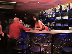 Blonde wace room xxx video bartender organizes an orgy with her customers