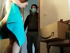 Delivery Guy Compilation, asian whore creampies flashing and blowjob