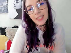Colombian with purple hair and an alternative look tries to seduce you by shaking her big wwwbukake dick woods com ass in your face