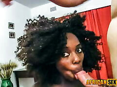 Beautiful ebony model quickly peeks at cam while taping xxx vdio cim video