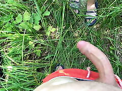 Real Outdoor dp strapon on the River Bank after Swimming POV
