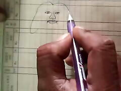 artes dibujando con la ayuda de un lápiz mientras tiene relaciones sexuales