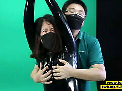 Fejira com - The latex girl who was hung up and locked up
