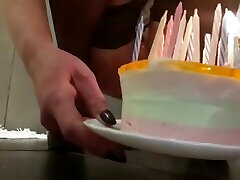 Pee on the Birthday Cake and Candles is Stockings and milf anal africa for my best friend birthday