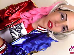 Harley Quinn teases you with her lucky boy part 3 in black pantyhose